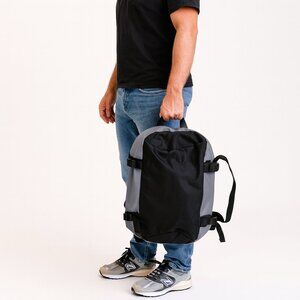The North Face Expandable Backpack Grey Black